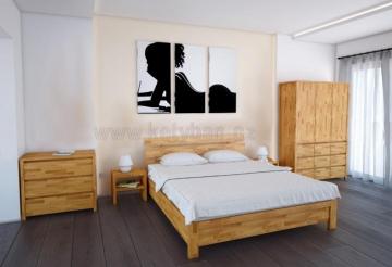 Dřevěná postel z masivu Santé 35