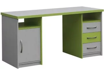 Variabilní počítačový stůl JAMES - creme/zelená