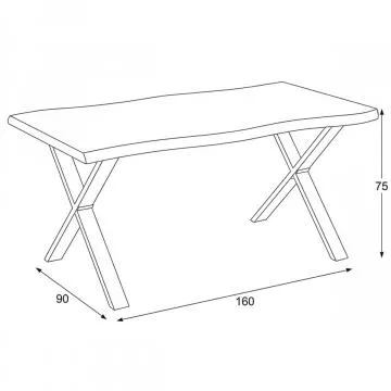 Pevn� j�ideln� st�l Ht-f4316 rozm�ry