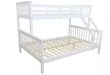 Rozložitelná patrová postel Bagira bílá