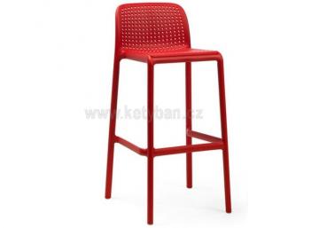 Odolná barová židle Bora bar rosso