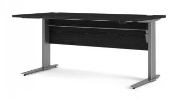 Výškově nastavitelný psací stůl Office 80400/318 - černá/silver grey