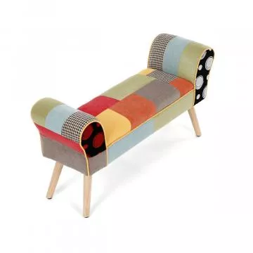 Barevný patchwork taburet