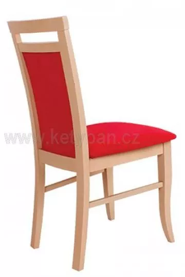 Čalouněná jídelní židle z masivu, česká výroba