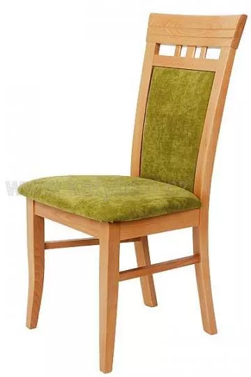 Čalouněná jídelní židle z masivu, česká výroba