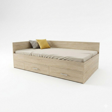 Postel RENATA (R) 140cm, s matrac�, s ro�tem a s �lo�n�m prostorem ? spole�n� detail