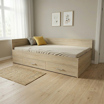 Postel RENATA (R) 140cm, s matrac�, s ro�tem a s �lo�n�m prostorem ? spole�n� detail