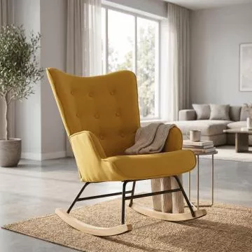 Elegantní houpací křeslo Ak-371 - yel2