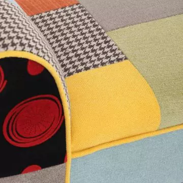 Barevný patchwork taburet
