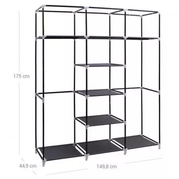 Látková šatní skříň ? černá