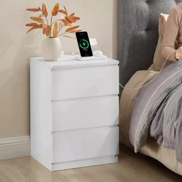 Noční stolek ANT-E1161 WT - bílý