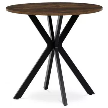 Kulat jdeln stl 80x80cm, mdf, old wood, HT-F4108 OLW