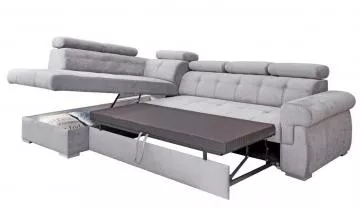 Sedac� souprava Amadeus lev� - �ed�, rozklad, �lo�n� prostor