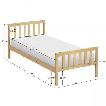 Jednoduch� a nad�asov� postel ANATRA - p��rodn�