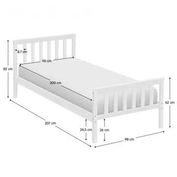 Jednoduch� a nad�asov� postel ANATRA - b�l�