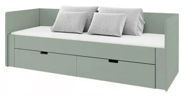 Rozkl�dac� postel, �edozelen�, 90/180x200, ANTONY