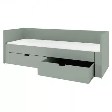 Rozkl�dac� postel, �edozelen�, 90/180x200, ANTONY