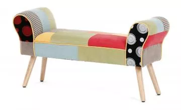 Barevn� patchwork taburet