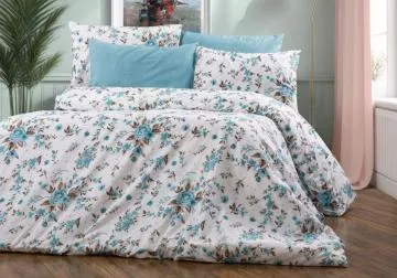 Bavlněné povlečení Flora tyrkys