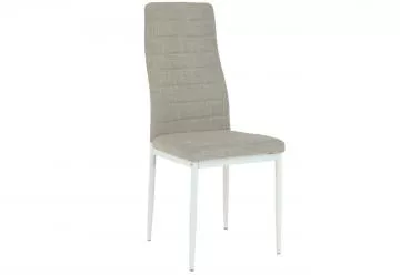 Jídelní židle Coleta nova béžová látka/kov bílý