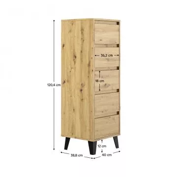 Komoda BOGAN NEW 5S40 - Dub artisan