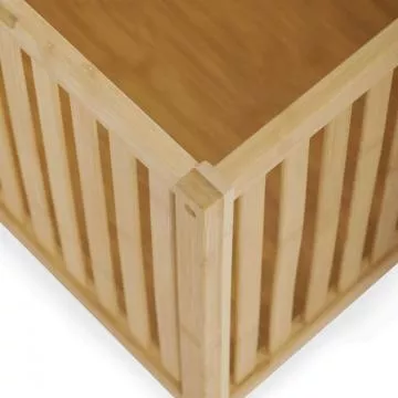 Bambusový koš na prádlo se sedákem - taburet DR-B066