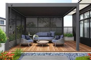 Bioklimatick pergola INTRO NEO 4x3 m, hlink - voln stojc