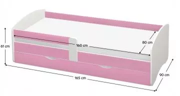 Postel s rotem a lonm prostorem 80x160, bl/rov, COCOLINO