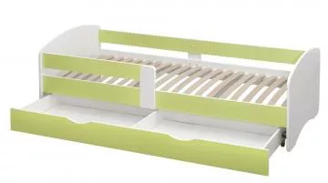 Postel s rotem a lonm prostorem 80x160, bl/zelen, COCOLINO