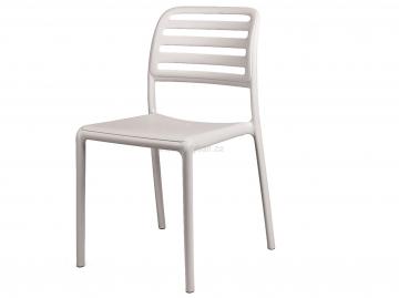 Odolná plastová jídelní židle Costa bianco