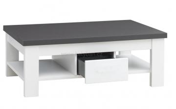 Konferenční stolek Manhattan typ 165 bílá/grafit