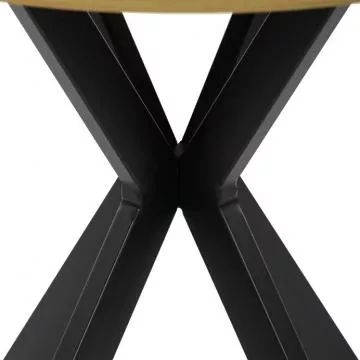Kulat jdeln stl 80x80cm, mdf, divok dub, HT-F4108 OAK