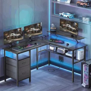 PC stůl APC-E1395 BK - černý, rohový