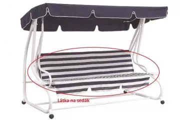 Ltka na sedk houpaky De Luxe - modr s pruhy