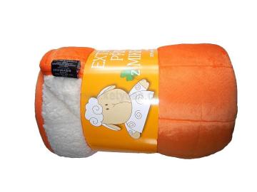 deka ovečka z mikrovlákna oranžová/bílé barvy