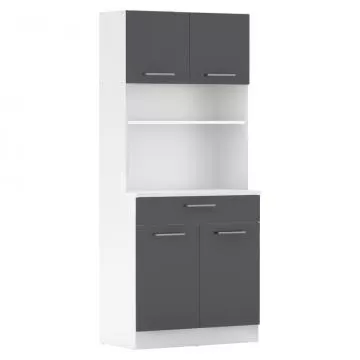 kredencem DOMIS NEW - b�l�/ grafit