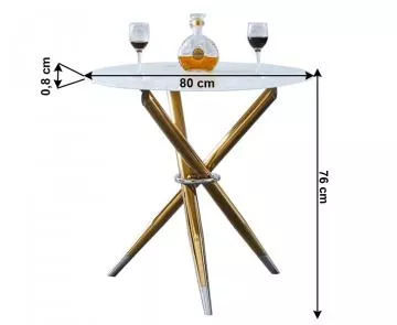 Moderní kulatý stůl Donio
