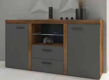 Komoda Rizo 2D2S dub lefkas/grafit