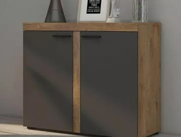 Komoda Rizo 2D dub lefkas/grafit