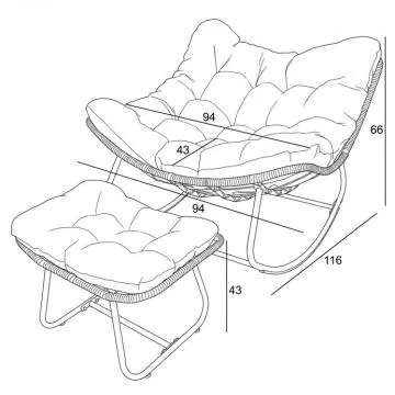 Zahradn� houpac� k�eslo s podno�kou AZL-G5245