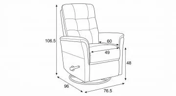 Pohodln� polohovac� k�eslo Tv-h9327 rozm�r