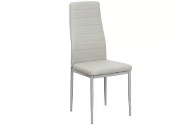 Jídelní židle Coleta nova ekokůže šedá/kov stříbrná