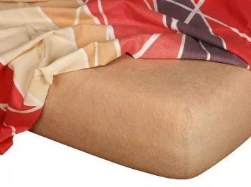 Froté prostěradlo Světle hnědé