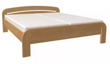 Dřevěná postel z masivu Gabriela s rovným čelem