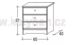 Devn komoda Gazel III rozmry