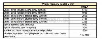 Masivn postel Viola