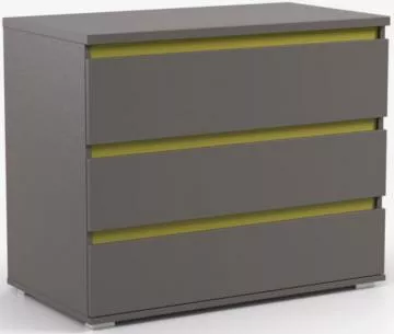 Praktick komoda Rea amy 2 grafit/barevn lity