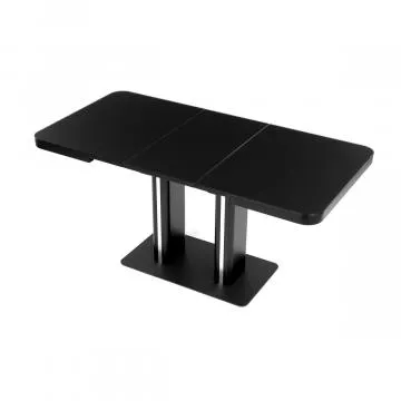 Jdeln stl rozkldac 120-160x80 cm, mdf, ern, HT-D1926 BK
