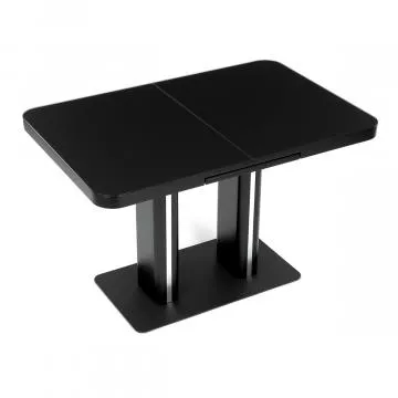 Jdeln stl rozkldac 120-160x80 cm, mdf, ern, HT-D1926 BK