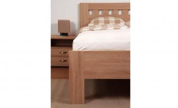 Dřevěná postel Ella Mosaic rovné rohy